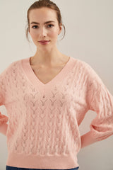 Sweater with puffy sleeves