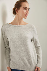 Textured sweater with bows at back