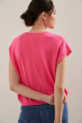 Pull oversize sans manches en cachemire