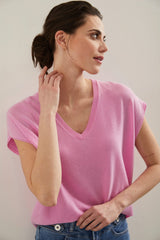 Pull oversize sans manches en cachemire