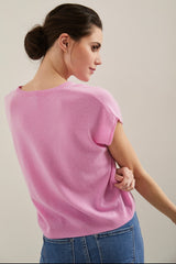 Pull oversize sans manches en cachemire