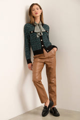 Textured Knit Buttoned Cardigan