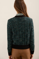Textured Knit Buttoned Cardigan