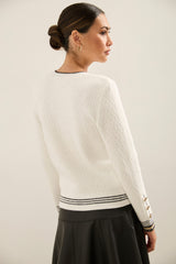 Textured Cardigan With Lurex Detail