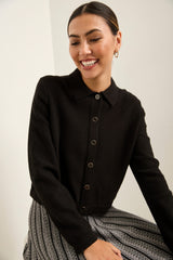 Pointy Collar Cardigan