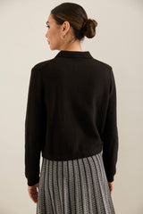 Pointy Collar Cardigan