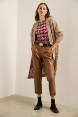 Long Textured Cardigan
