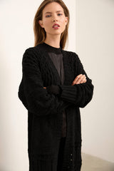 Long Textured Cardigan