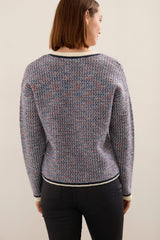 Space Dyed Yarn V Neck Sweater