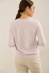 Rhinestones V-neck Sweater