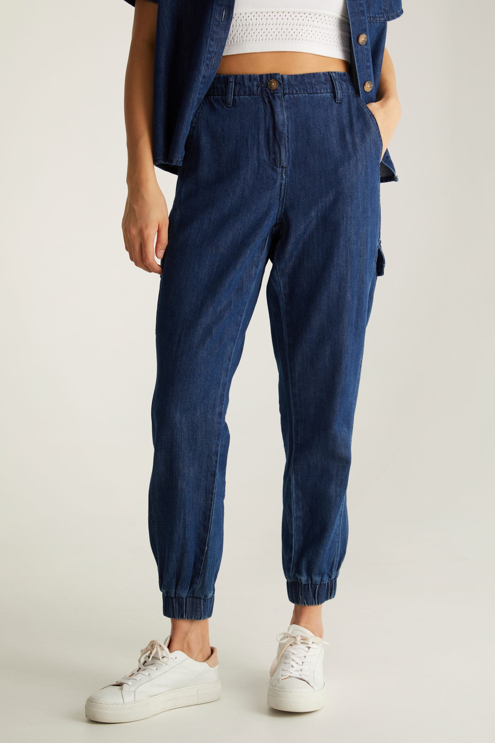 Pantalon cargo en tencel