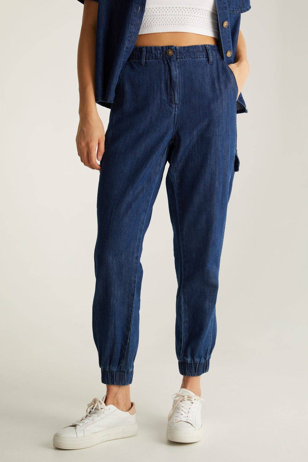 Pantalon cargo en tencel