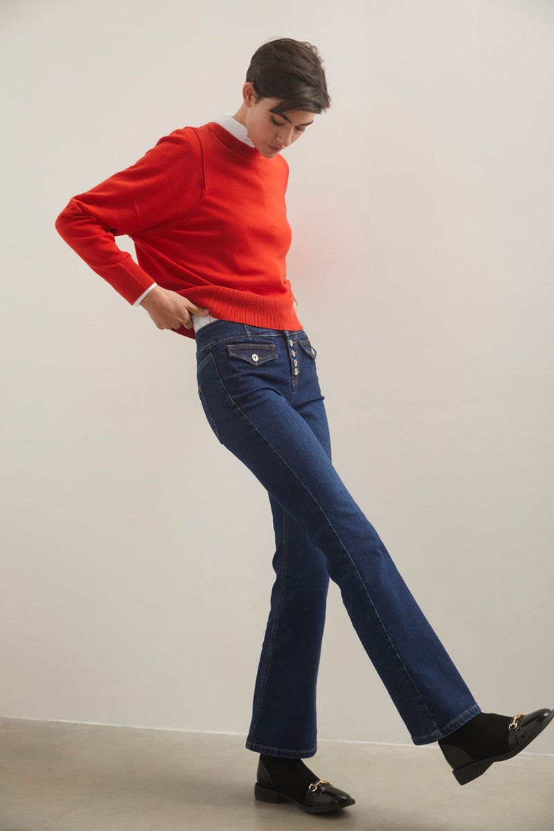 High rise bootcut jeans sales