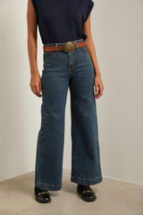 High waist wide leg jean