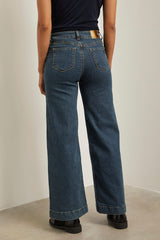 High waist wide leg jean