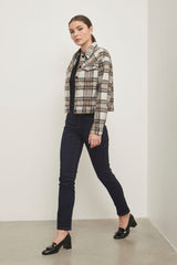 Jean slim push up taille haute avec ruban