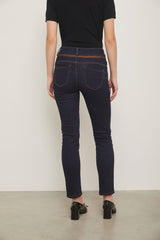 Jean slim push up taille haute avec ruban