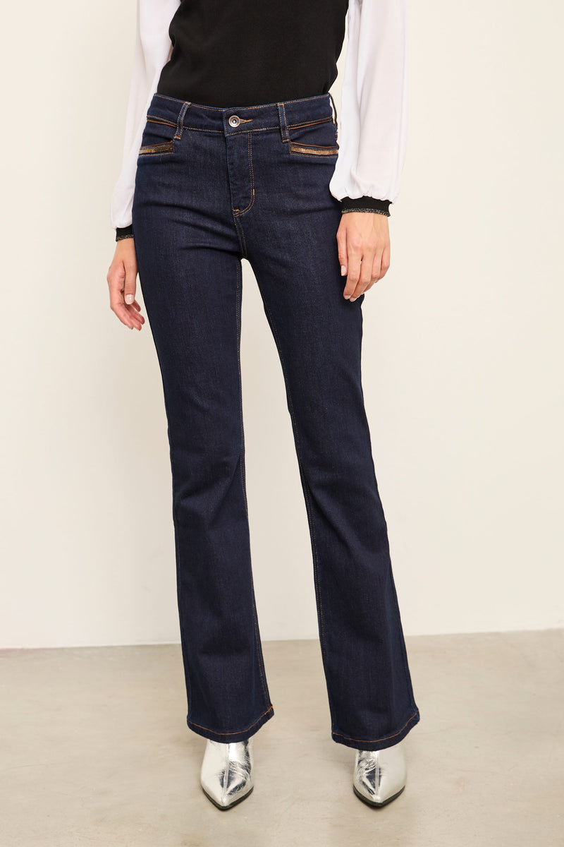 Vogue fit bootcut jeans with sequins detail