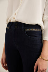 Push Up High Waist Slim Fit Jean With Ribbon