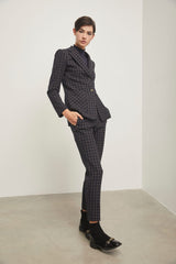Pantalon court coupe urbaine à carreaux