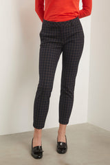 Pantalon court coupe urbaine à carreaux