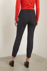 Pantalon court coupe urbaine à carreaux