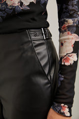 Vegan leather high waist pant
