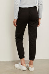 Pantalon taille haute avec élastique au bas