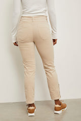 Push up corduroy pant with button detail