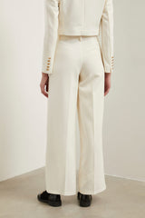 Pantalon large taille haute