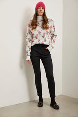 High waist ponte pant with applied pocket