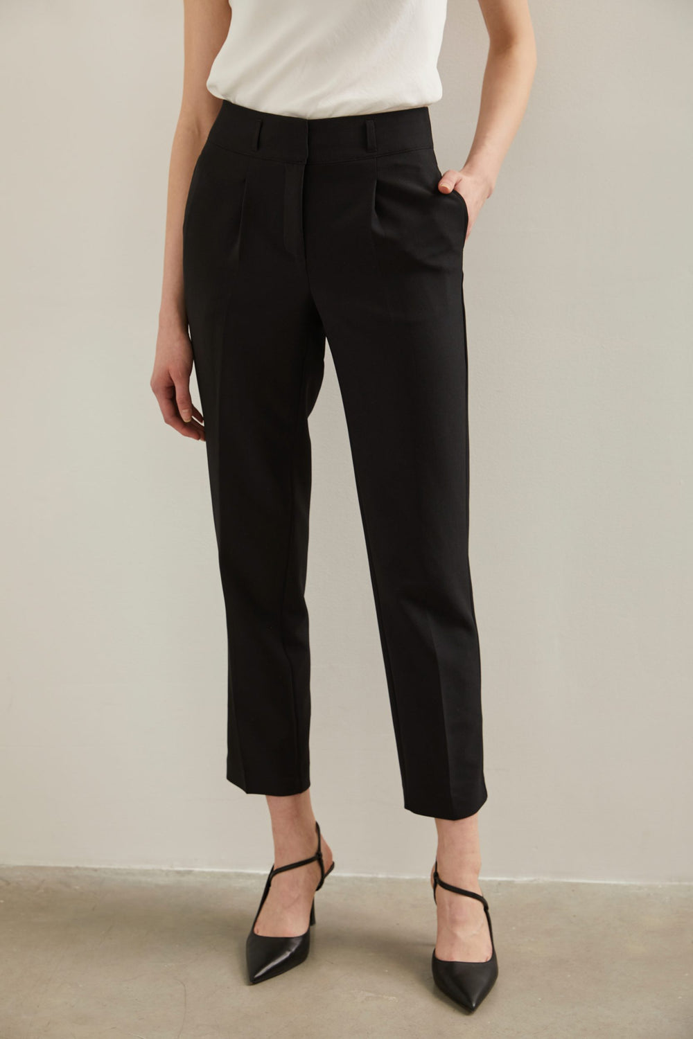 Pantalon taille haute