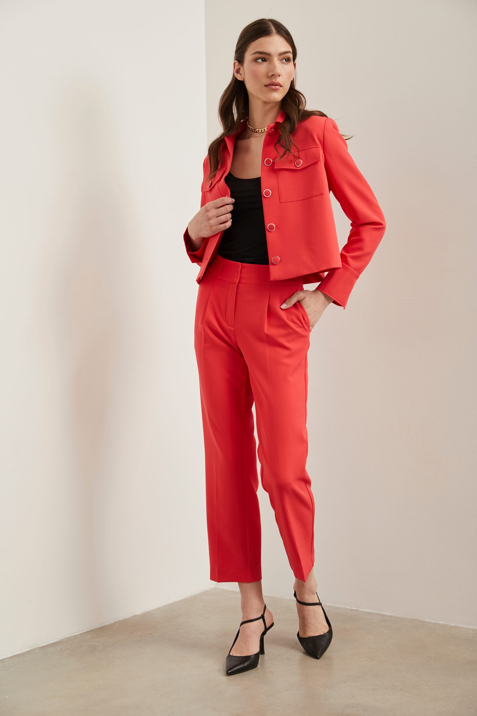 Pantalon taille haute