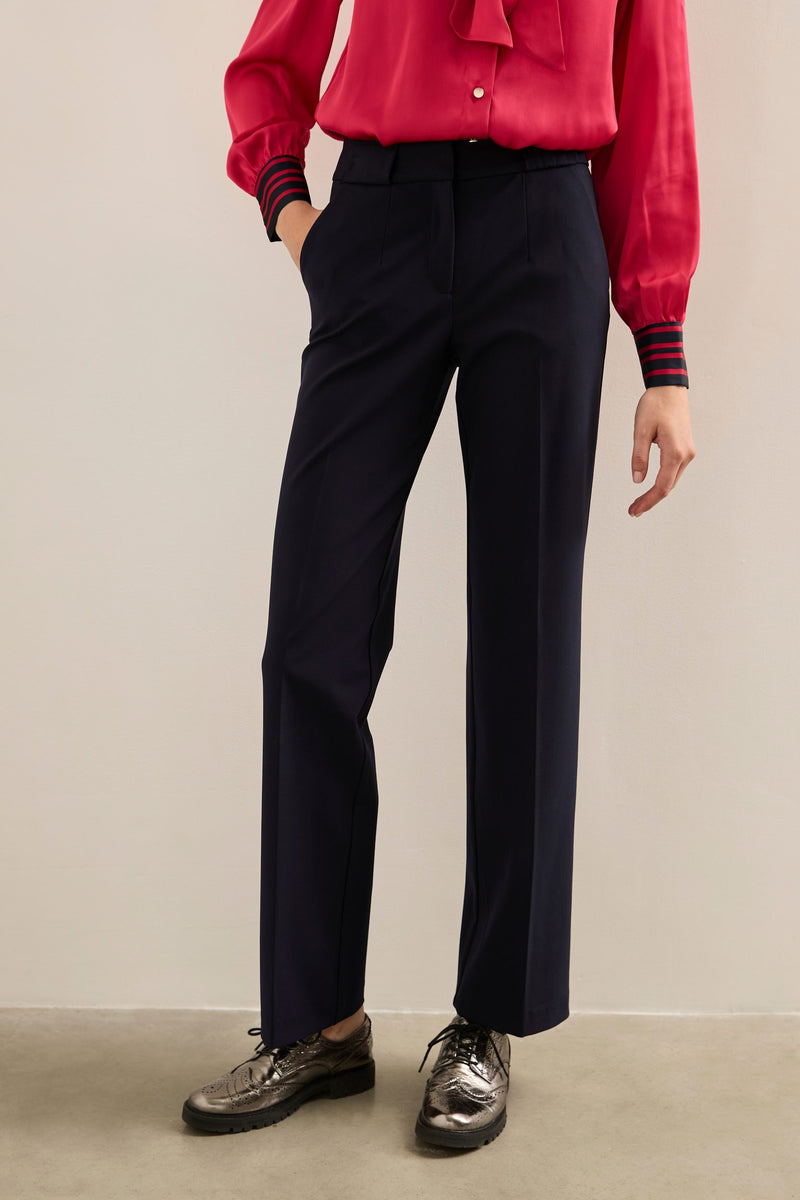 Modern Fit Straight Pant With Wide Loops