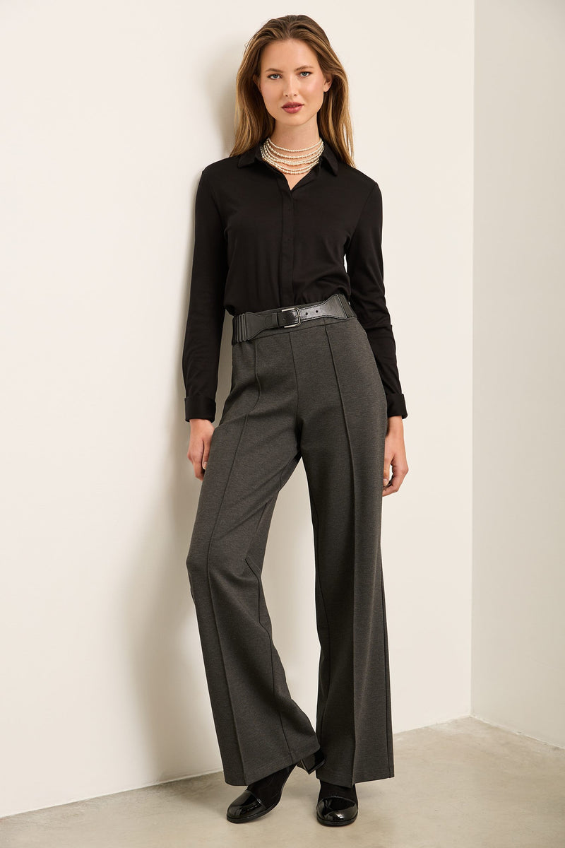 Pantalon sales jambe large