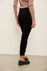 Push Up Corduroy Pant With Zipper Detail