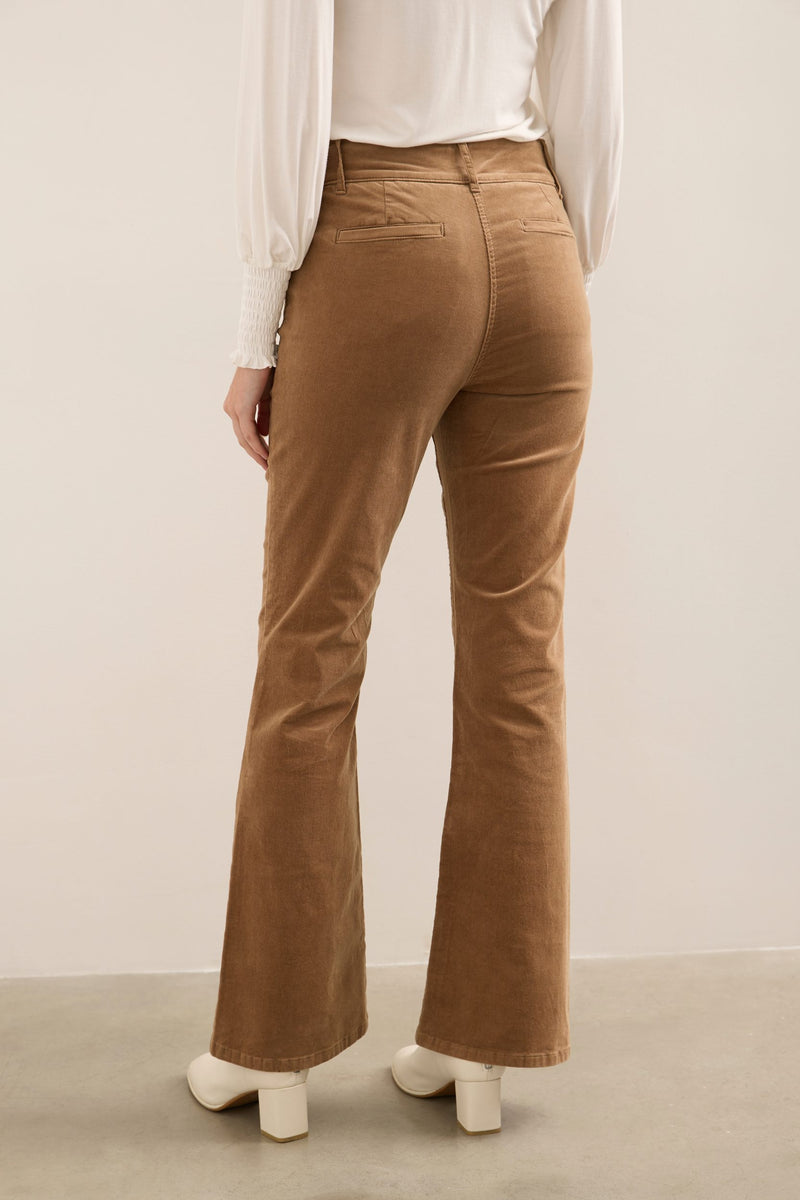 High Waisted Flare Pants with Side Split (WPA217A)
