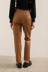 Vegan Leather High Waist Cropped Pant