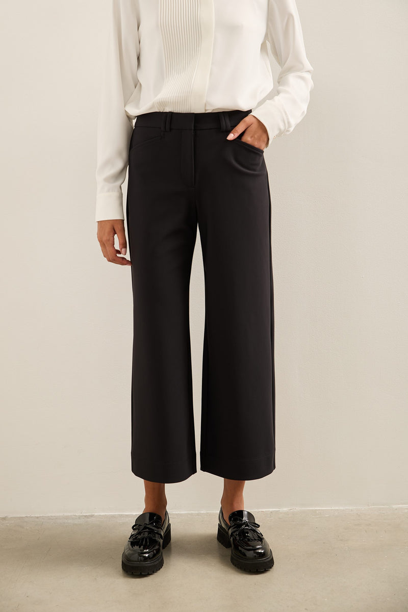 Sport Chic Wide Leg Cropped Pant