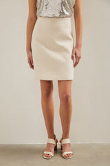 A line tweed skirt