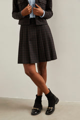 Pleated ponte skirt