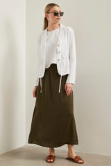 Long skirt with side slits