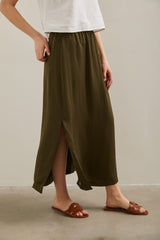 Long skirt with side slits
