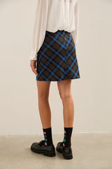 Plaid Straight Skirt