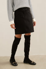 Ponte Skirt With Wide Waistband