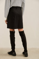 Ponte Skirt With Wide Waistband