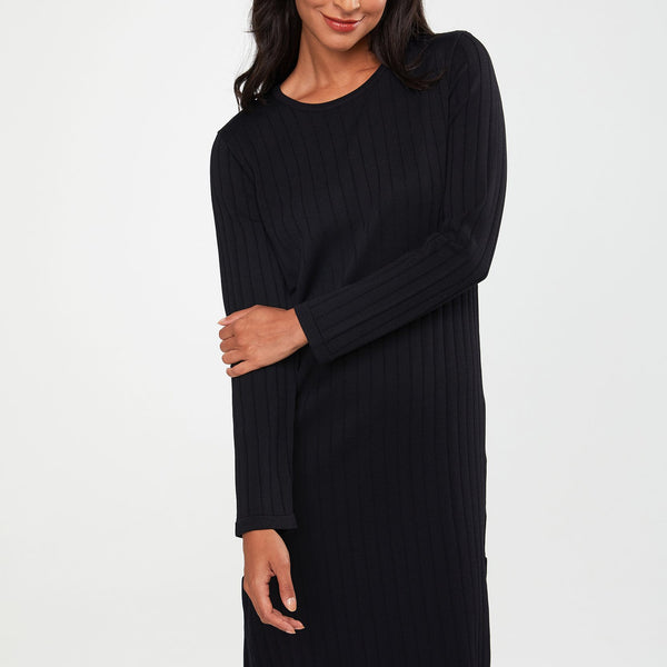 Knitted dress with long slit TRISTAN Canada