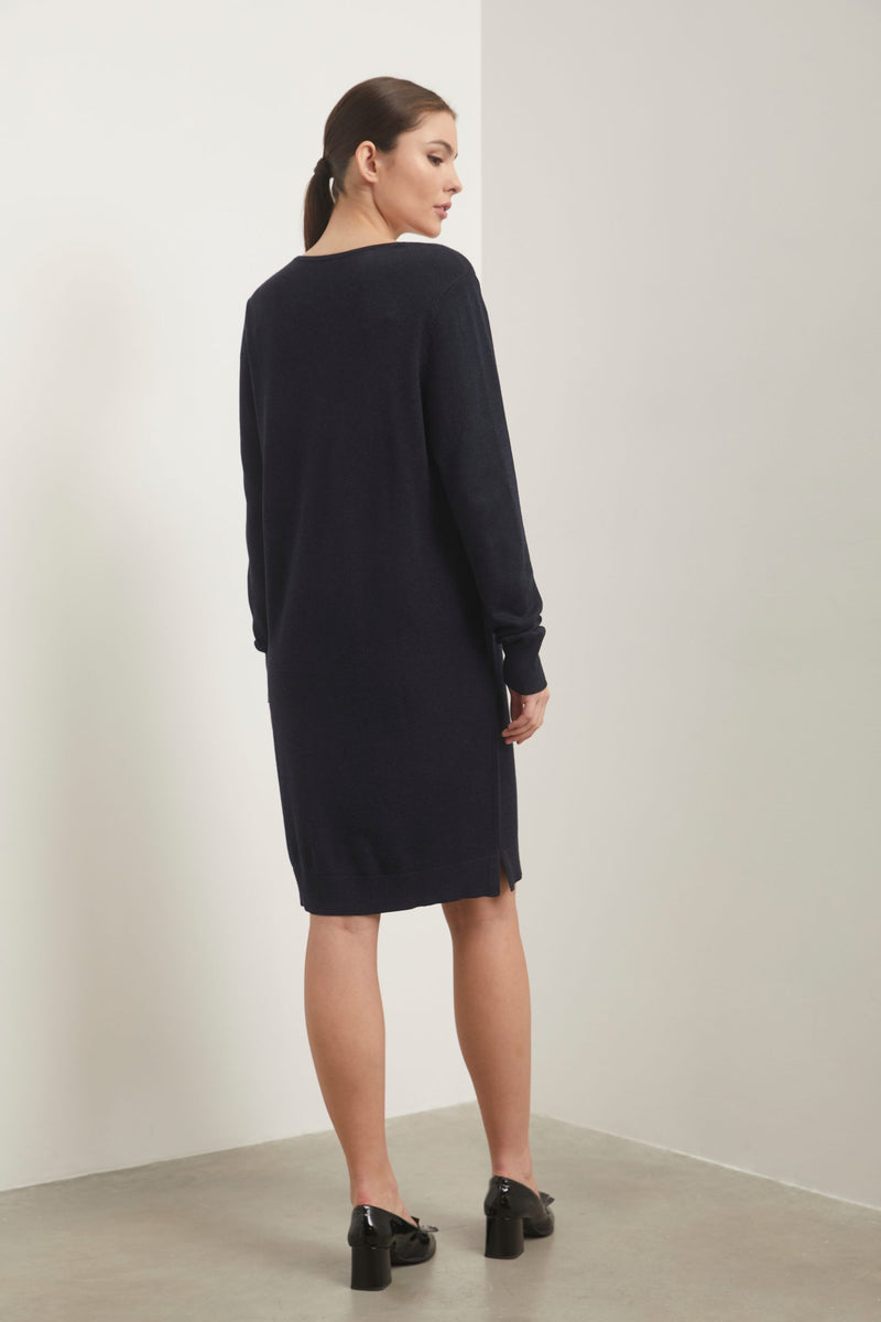Lace detail sweater clearance dress