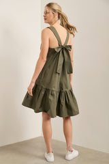 Dress with frill & bow at back