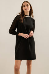 Fluid Dress With Puffy Sleeves
